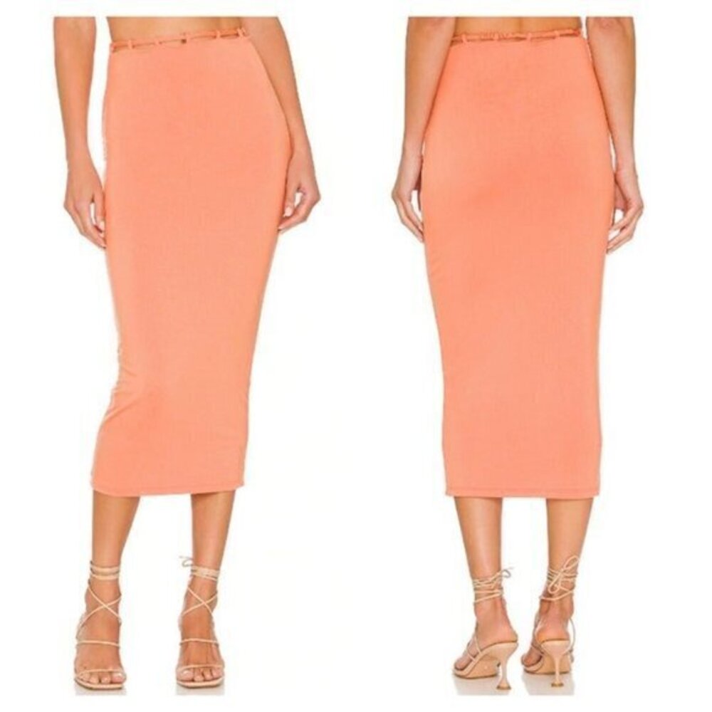 Not Yours To Keep Dani Midi Skirt - Peach